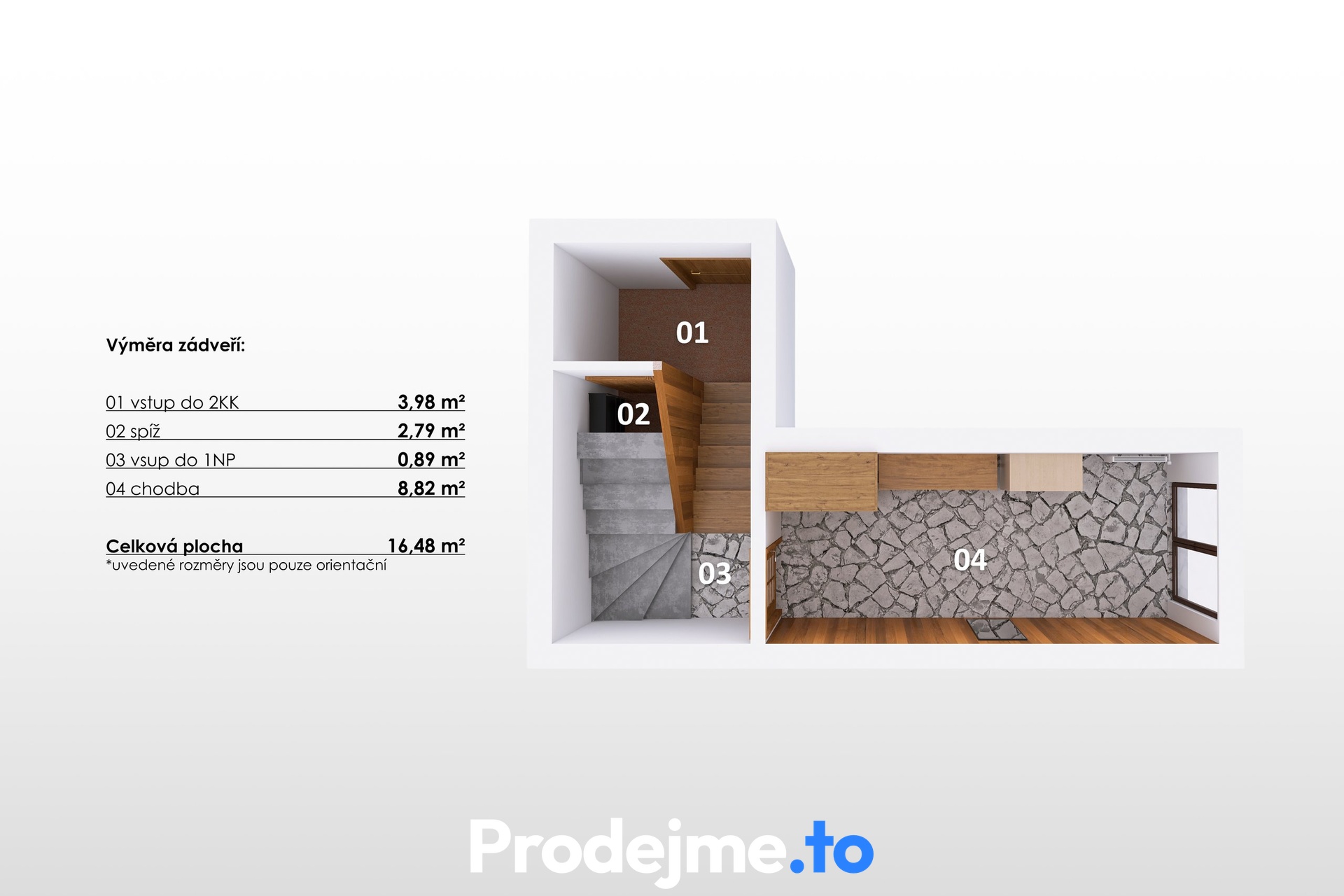 3D půdorys - zádveří